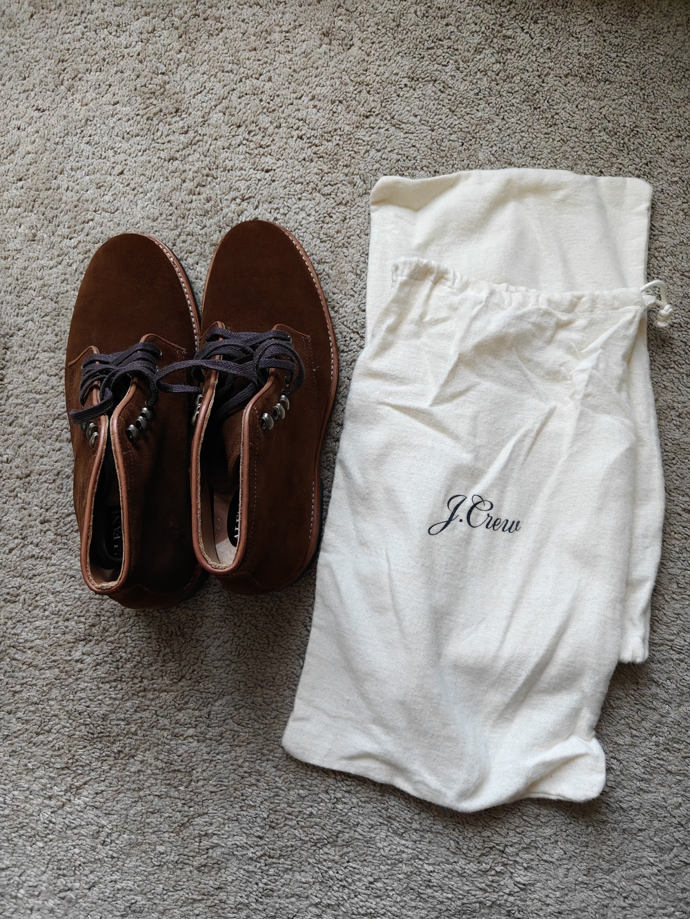 J.Crew Kenton Brown Suede Lace-Up Boots